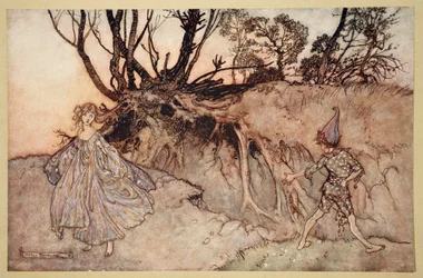 Hogy most lélek! elhervadsz, vándorolsz, illusztráció a Szentivánéji álomból, William Shakespeare, 1908
