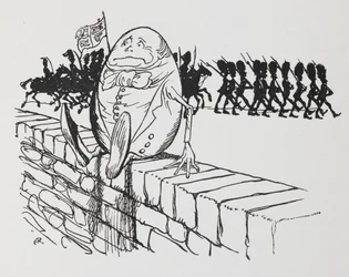 Humpty Dumpty a falon ült.