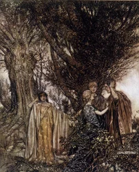 Illusztráció: Arthur RACKHAM (1867-1939) William SHAKESPEARE: Egy nyári éjszaka álmához