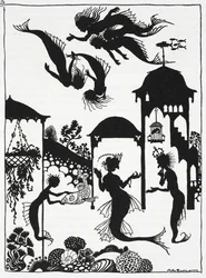 Illusztráció a kis hableányhoz, Hans Christian Andersen (litho)