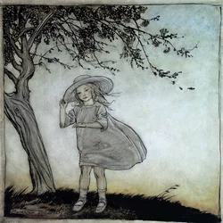 Ladybird, Ladybird Fly Away Away, illusztráció a Mother Goose, the Old Nursery Rhymes című könyvből, 1913-ban (toll, tinta és WC papíron)