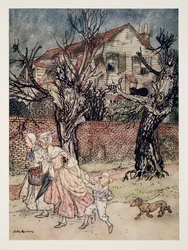Csodálatos mesék Kísértetmezőkről, Kísértetjárta patakokról és Kísértetjárta házakról, Washington Irving (1783-1859), kocsma The Legend of Sleepy Hollow-ból. 1928