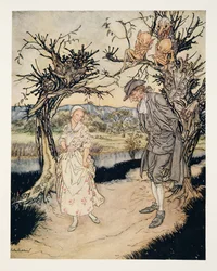 Séta közben az alkonyatban…, The Legend of Sleepy Hollow, Washington Irving (1783-1859), kocsma. 1928