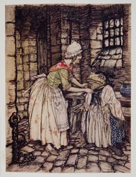 Professzionális hajtogatással rendezte el a kendőt, és a rozsdás motorháztető zsinórjait az álla alá kötötte, Kenneth Grahame (1859-1932) kocsmából. 1940