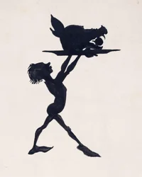 Nos, a vendégek összegyűltek a palota dísztermében, és elkezdődött a lakoma, C.S. Evans illusztrációja a Csipkerózsika című filmből, 1920-ban