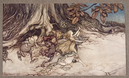 Ha úgy gondolják, hogy nem nézel ki, elég élénken átugranak, a Kensington Gardensben található Peter Pantől, J M Barrie (1860-1937), pub. 1906