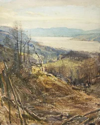 Coniston a Tarn Hows mellől (akvarell)