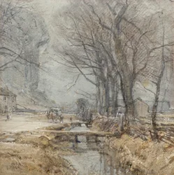 Kilnsey, Yorkshire, 1927 körül (akvarell)