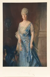 Mária királynő, 1927-40 körül (színes litó)