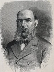 AMADOR DE LOS RIOS, Jose (1818-1878). Angol történész és szemita. "La Ilustracion Espanola y Americana. Metszet.