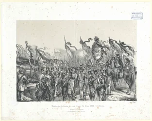 Temetése az 1848. március 13-án és 14-én harcban elesett személy temetése