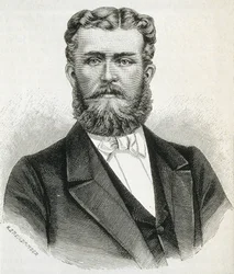 HOHENZOLLERN-SIGMARINGEN, Leopold (1835-1905). I. Carol román király testvére és a későbbi Ferdinánd román király apja. Metszet