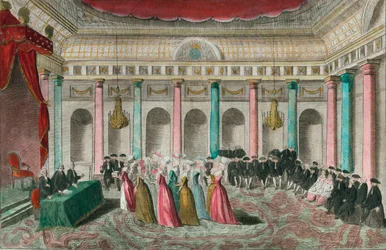 Hazafias ajándékok, 1789. szeptember 27.: a legkiválóbb művészek feleségei megjelentek a Nemzetgyűlés előtt, és egy ékszerekkel teli dobozt helyeztek az asztalra.