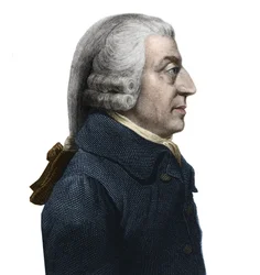 Adam Smith, skót filozófus és a közgazdaságtan úttörőjének portréja