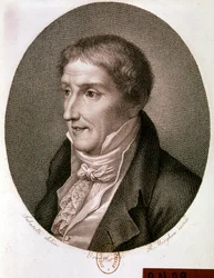 Alessandro Volta portréja (metszet)
