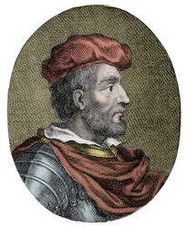 Portrait of Duncan I of Scotland - I. Duncan portréja Skóciából - metszet