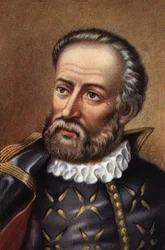 Fernand de Magellan portugál navigátor portréja (kromo)