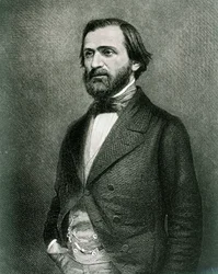 Giuseppe Fortunino Francesco Verdi portréja (metszet)