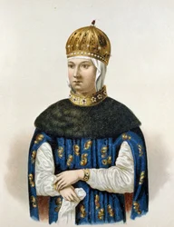 Mária Iljinicsna Miloszlavszkaja (1625-1669) portréja (litográfia)