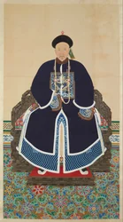 Egy Csing udvari ember portréja, valószínűleg Jing Shou (1889) (tinta és szín, selyem)