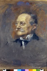 Arrigo (vagy Enrico) Boito (1842-1918) olasz zeneszerző és író portréja. (Pastel de Rietti).