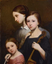 René, Cécile és Louise Franchomme portréja.