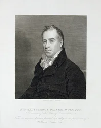 Őexcellenciája Oliver Wolcott, Connecticut állam kormányzója, c. 1820 (vonalas metszet)