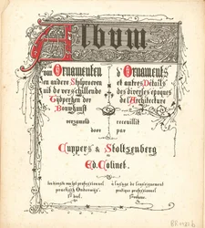 Album az építészet különböző korszakaiból származó díszítésekről és egyéb stilisztikai próbákról