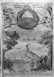 Tarantói Architas (Kr. e. 435-347) fagalambot repít. Athanasius Kircher (1601-1680) jezsuita, orientalista és tudós metszete a „Mundus Subterraneus”-ból.