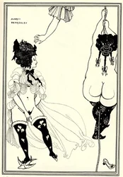 Két athéni nő bajba jutott. Illusztráció Arisztophanész Lyszistratájához, 1896