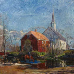 Templom és vörös ház, Rygge templom