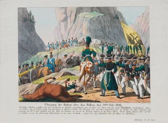 Ivan Ivanovics Diebitsch gráf hadserege átkel a Balkánon, c. 1830