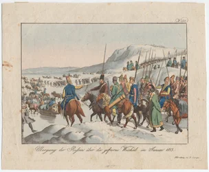 Az orosz hadsereg 1813 januárjában átkel a Visztulán, kb. 1815