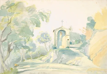 Egy út menti kápolna Tivoli közelében, 1835.