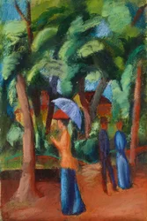 Séta a parkban, 1914