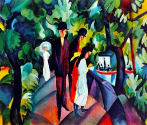 Sétálók a hídon, 1912