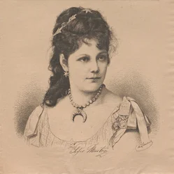 Sophie Menter zongoraművész és zeneszerző portréja 1846-1918, 1883.