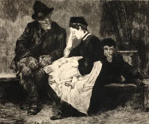 Illusztráció a „La Rue a Londres” kocsmából. G. Charpentier et Cie, 1884