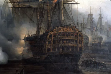 A trafalgari csata, részlet, Auguste Etienne Francois Mayer (1805-1890) műve