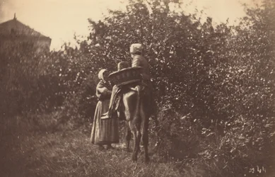 Két nő szamárral, 1870-es évek vége.