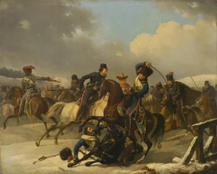 A kozákok üldözték a visszavonuló francia katonákat, 1812, 1827