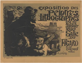 A Peintres Litográfiák második kiállításának plakátja 2. exposition des peintres lithographes (cím a tárgyon)