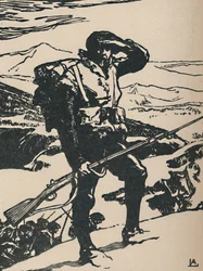 Alpesi vadász a Rajna-síkságon, 1919