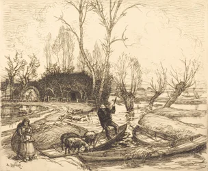 Az elárasztott mocsárban – A pásztor Au marais inonde – Le berger, 1911.