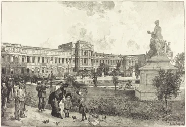 A Tuileries-palota romjai lebontásuk előtt