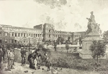 A Tuileries-palota romjai lebontásuk előtt, 1883.