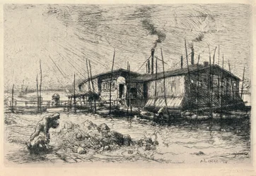 Régi mosóhajók Grenelle-ben, 1915