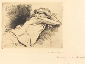 Döntött nő alvó (Femme couchee sommeillant)