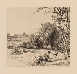 Auguste Lepère: A kidőlt almafa (Pikárdia)