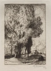 Bourrine a nyárfákban, 1911.